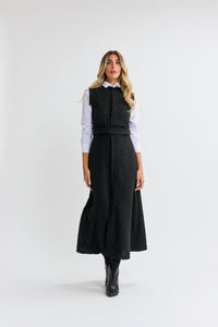 MW Black Tweed Waisted Jumper 074131