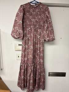 Smocked Floral Ruffle Detail Dress