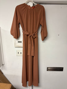 O&E Balloon Sleeve Belted Dress