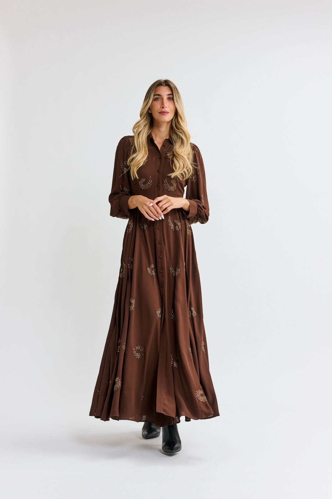 MW Chiffon w Stone Detail Dress 334305