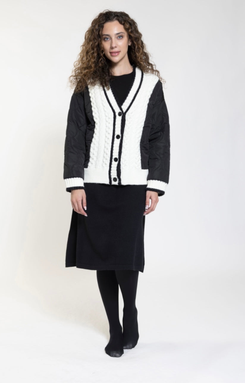 Luella Black/White Knit Cardigan