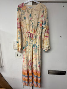 MW Yellow w Pastel Floral Dress 992494