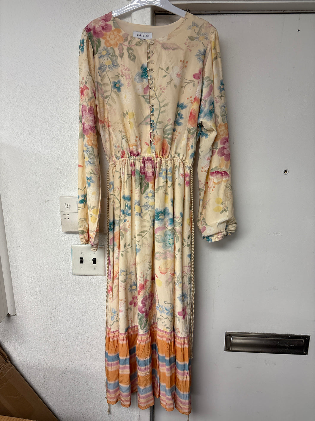MW Yellow w Pastel Floral Dress 992494