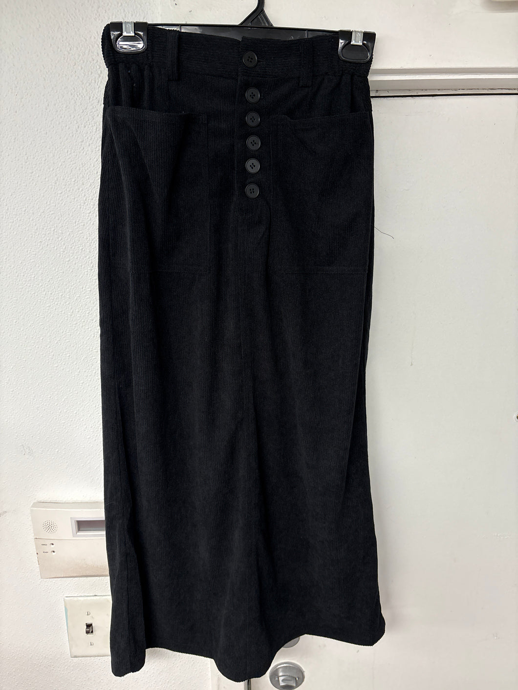 Bliss Straight Corduroy Skirt Black