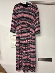 Black Pink and Teal Dress