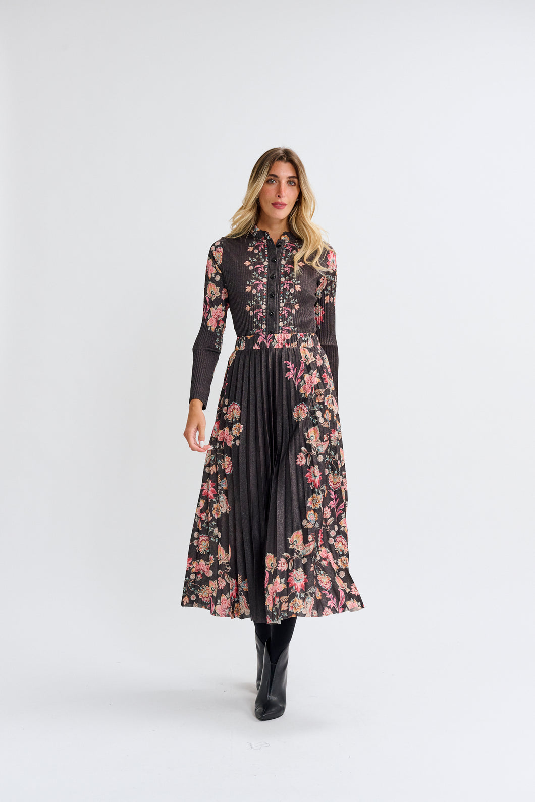 MW Printed Pleated Skirt 994396
