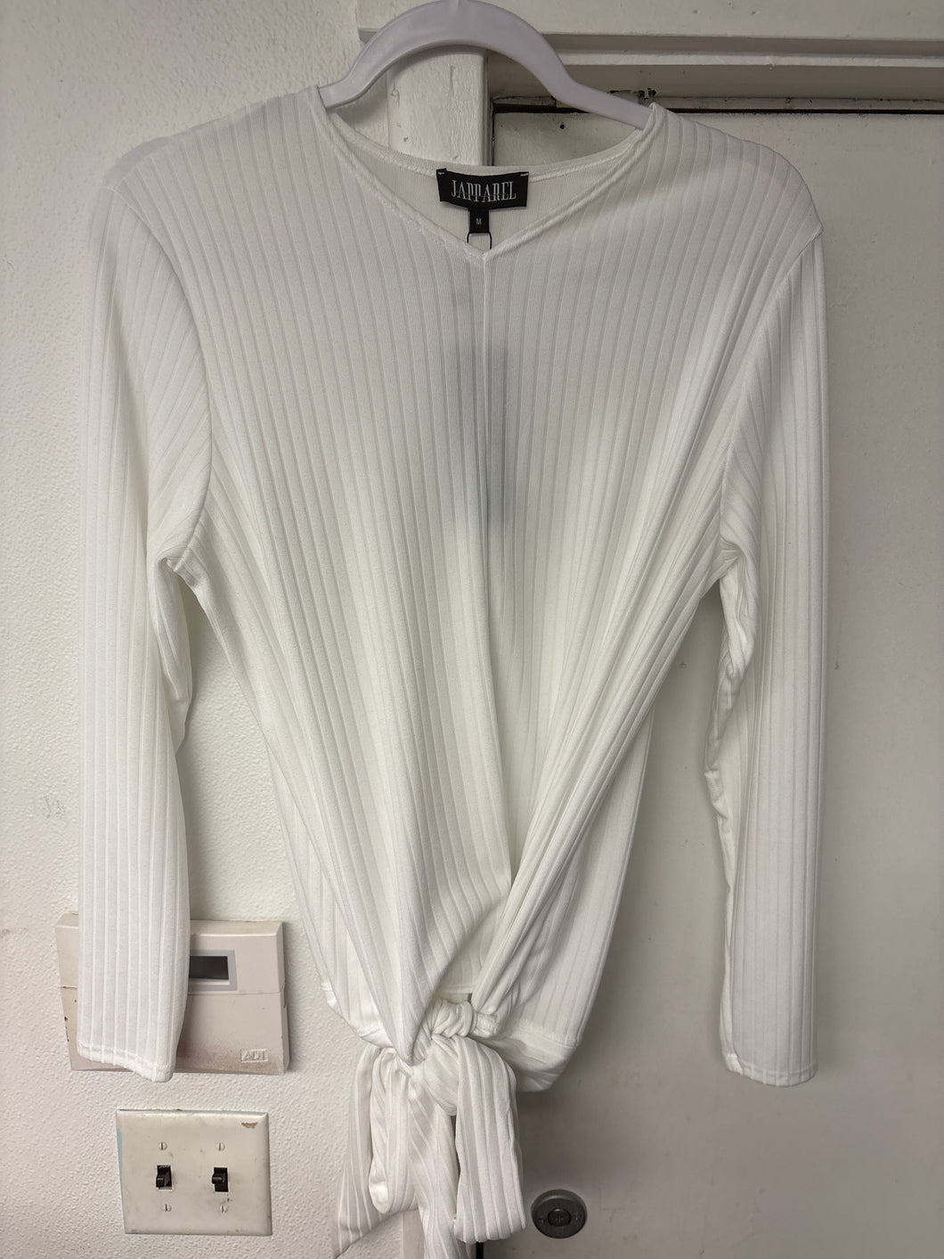 Avital Ivory Solid Wrap Top