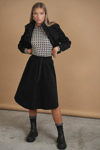 Bliss Circle Skirt Black Corduroy