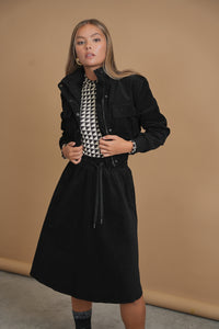 Bliss Circle Skirt Black Corduroy