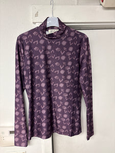 Fitted Print Turtleneck