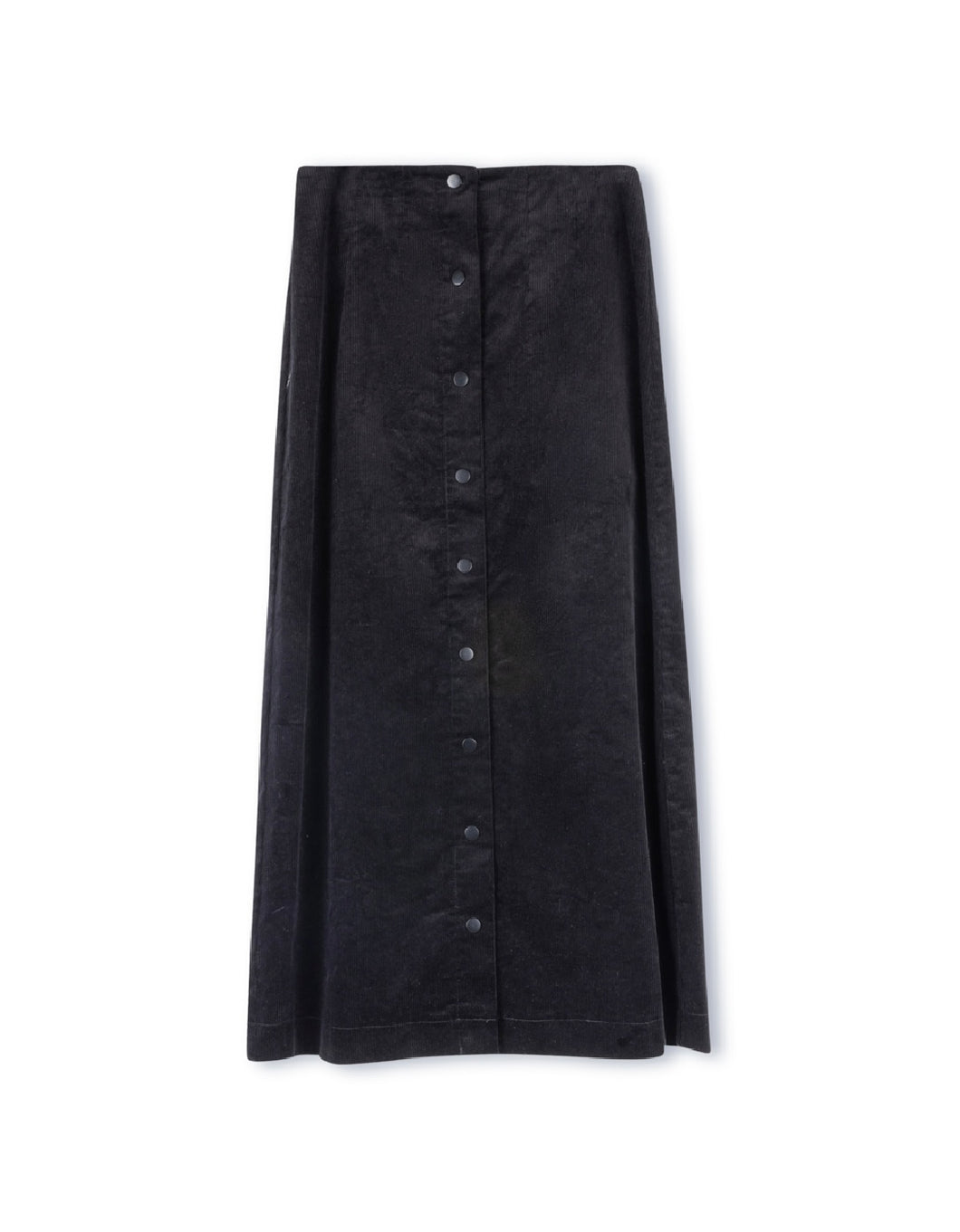 Button Detailed Corduroy Skirt