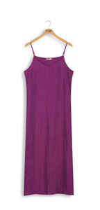 Point Sueded A-Line Slip Dress