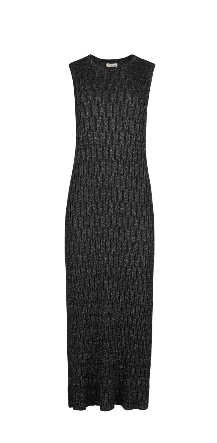 Point Metallic Knit Dress