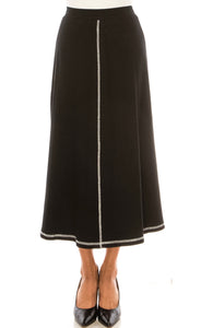 YAL Contrast Top Stitch Skirt