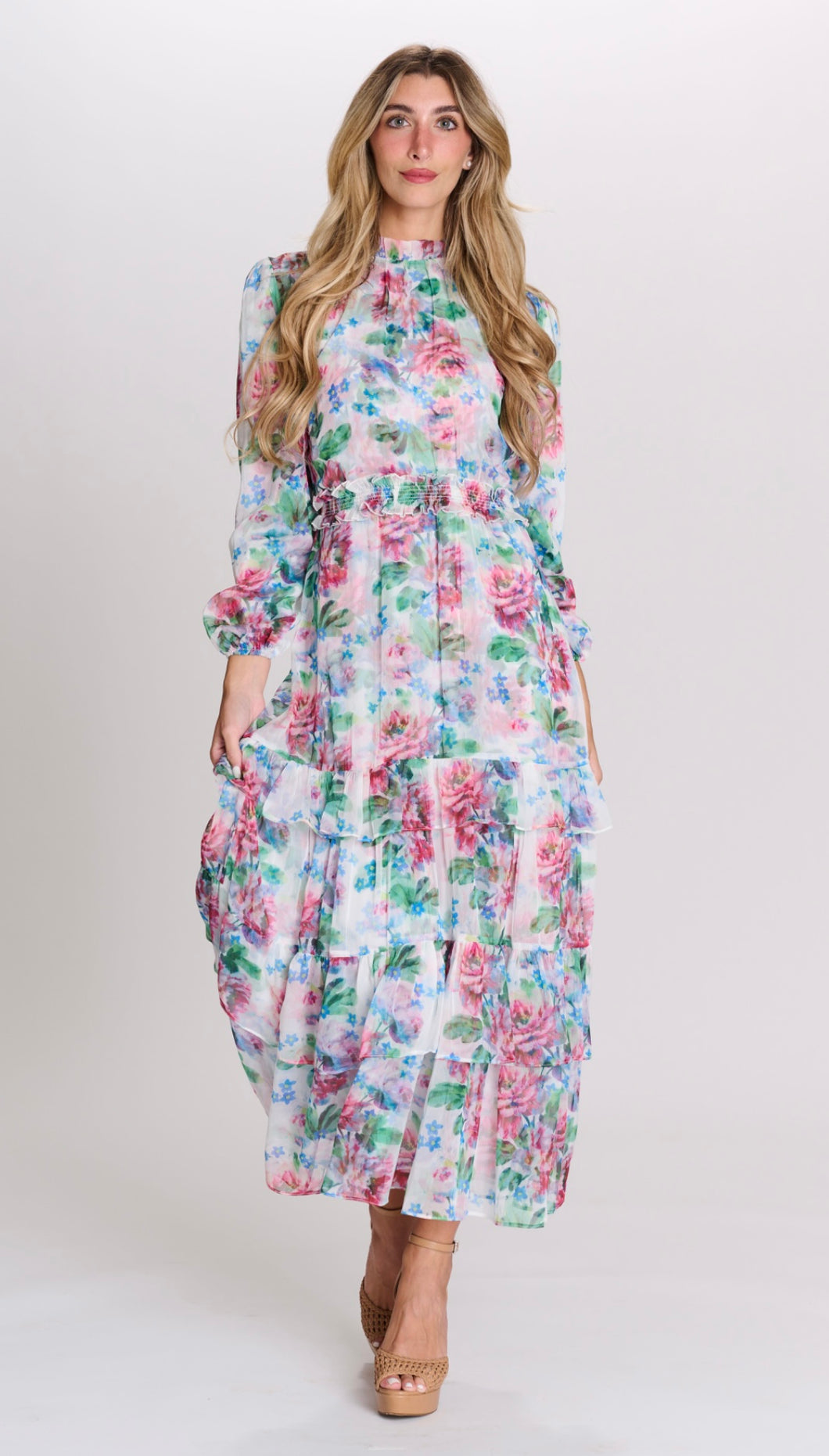 MW Chiffon Printed Dress 332106