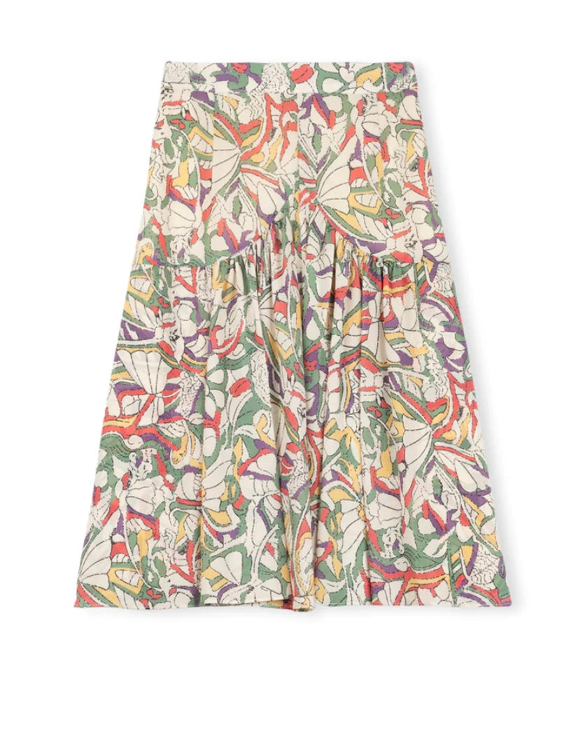 Varick Printed Asymmetric Skirt