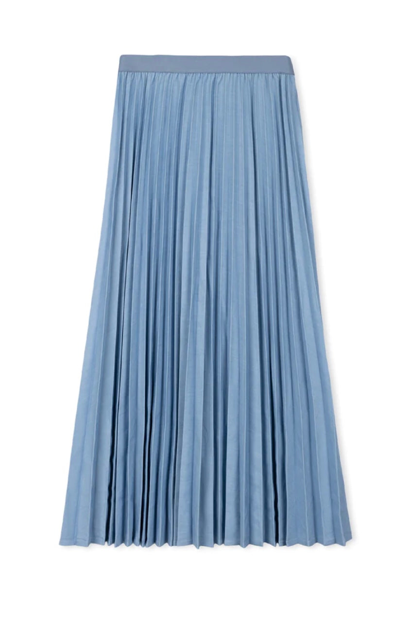 Accordian Pleat Linen Maxi Skirt – Daniella’s Shop Passaic