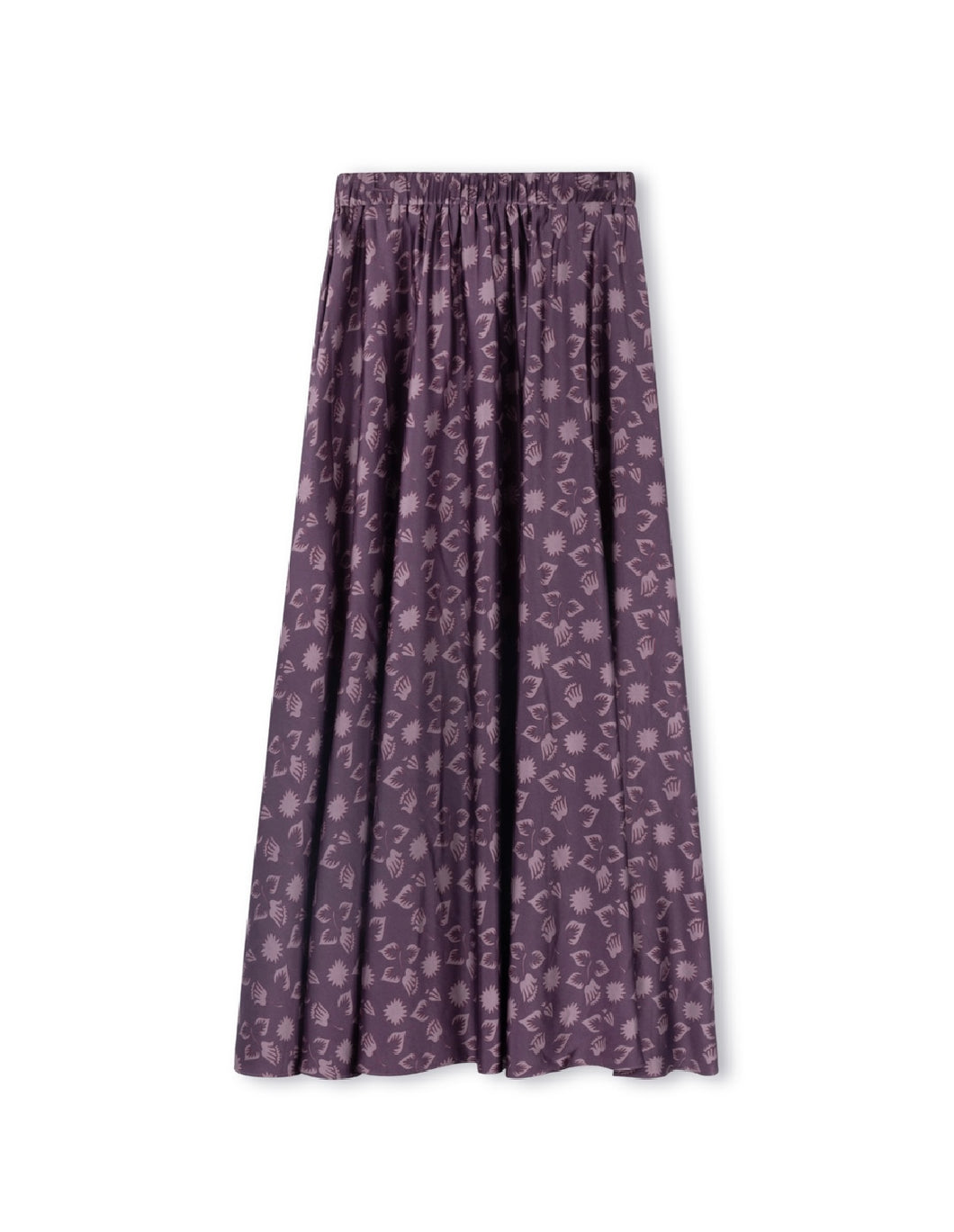 Silk Print A-Line Skirt