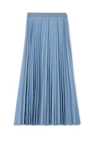 Accordian Pleat Linen Maxi Skirt