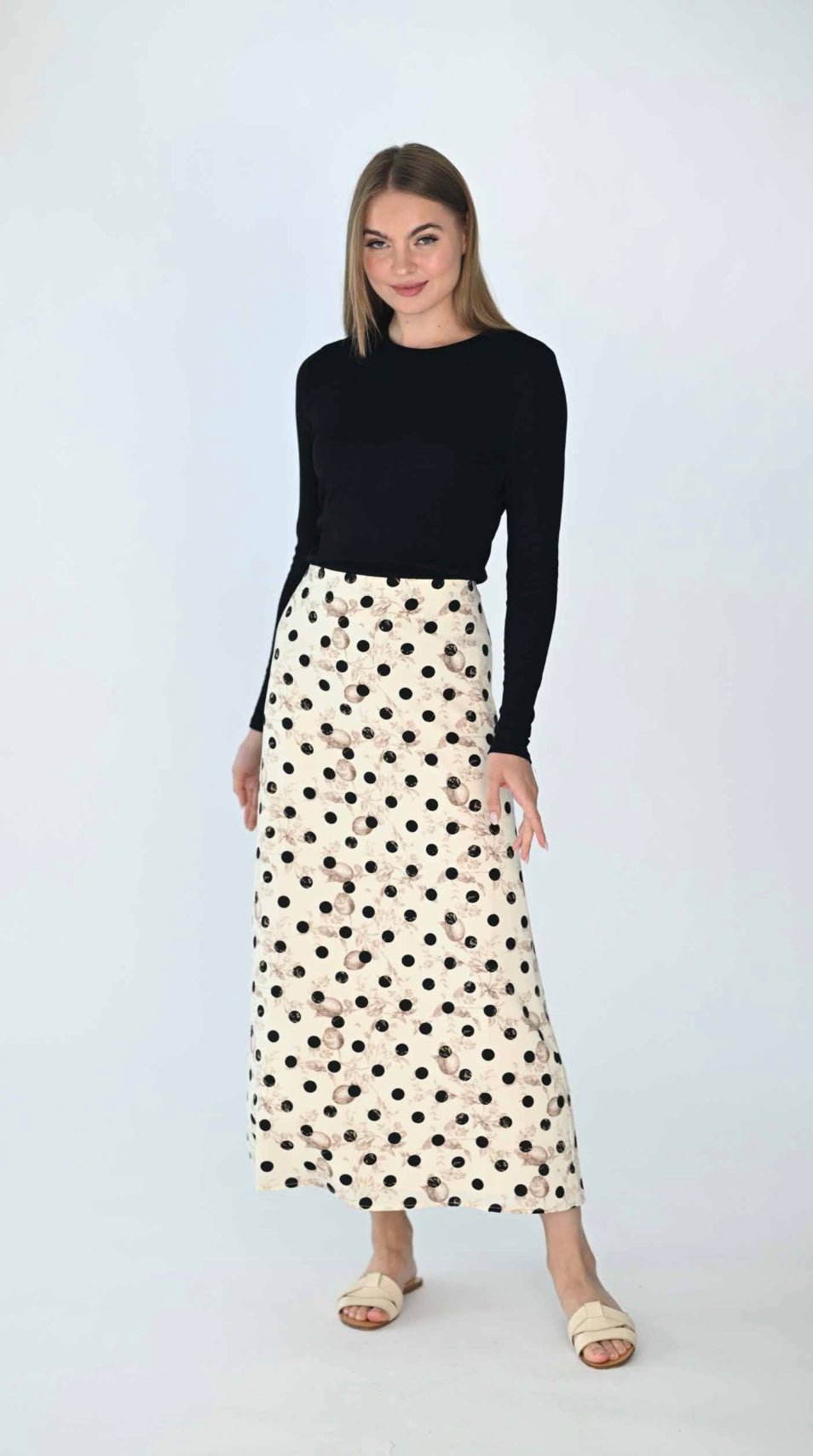 O&E Polka Dot Circle Skirt