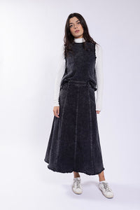 O&E Frayed Edge Denim Skirt