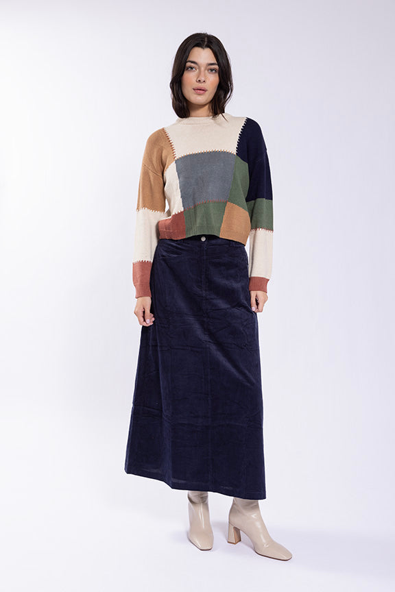 O&E Basic Corduroy Skirt