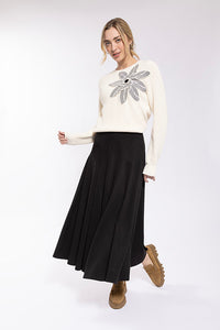 O&E 3D Flower Applique Sweater