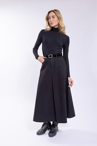 O&E Denim Belted Skirt