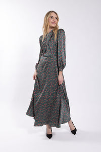 O&E Crossover Neck Printed Dress