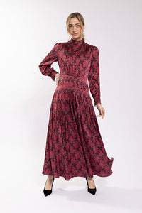 O&E Silky Floral Button Front Dress