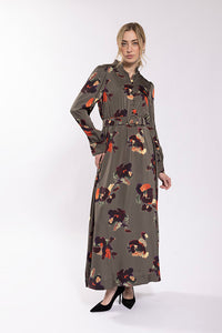 O&E Belted Floral Dress