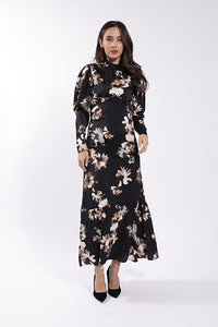 O&E Large Floral Empire Waist Dress