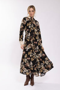 O&E Floral Chiffon Shirtdress