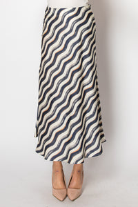 YAL Wave Print Skirt SK4801