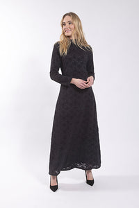 O&E Velvet Lace Stretch Dress