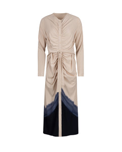 Silk Wrap Shirt Dress